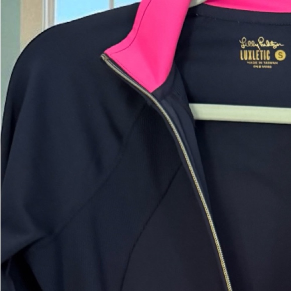 Lilly Pulitzer UPF 50+ Luxletic Tennison Full-Zip Jacket; True Navy - Picture 8 of 11
